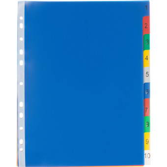 Разделитель листов пластиковый Attache Selection А4+ 10 листов цифровой (320x230 мм)