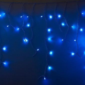 Гирлянда светодиодная уличная Neon-Night Айсикл бахрома синий свет 76 светодиодов (2.4х0.6 м)