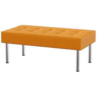 Банкетка Business Bu-p2 двухместный оранжевый (искусственная кожа, 1220х620х450 мм)