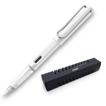 Ручка перьевая Lamy 019 Safari цвет чернил синий цвет корпуса белый (артикул производителя 4000226)
