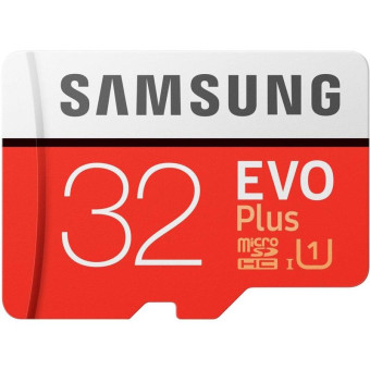 Карта памяти Samsung EVO PLUS microSDHC 32Гб Class 10(MB-MC32GA/RU)