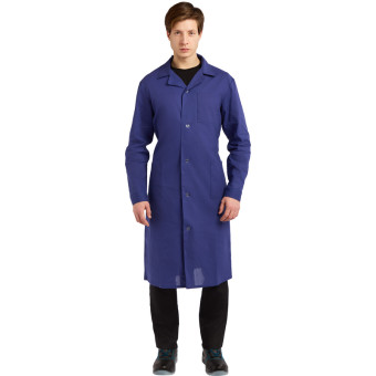 Халат рабочий у02-ХЛ мужской синий (размер 68-70, рост 182-188)