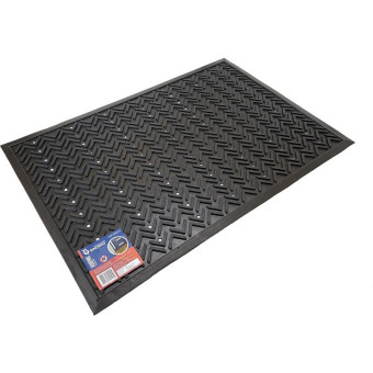 Коврик входной грязезащитный резиновый 60х90 см черный