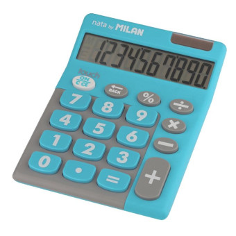 Калькулятор настольный КОМПАКТНЫЙ Milan 150610TDBBL 10-разрядный голубой