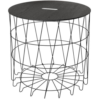 Стол журнальный SHT-CT41 (сонора/черный муар, 448х448х429 мм)