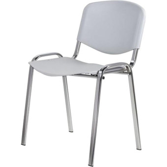 Стул офисный Easy Chair Изо серый пластик металл хромированный (573683) Стул офисный Easy Chair Изо серый пластик металл хромированный (573683)
