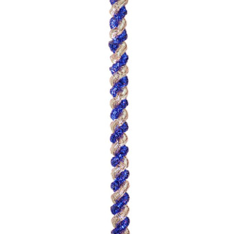 Мишура № 21 серебристая/синяя (200x3.5 см)