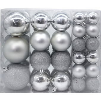 Набор шаров Magic Time Шар полистирол серебристое (46 штук в упаковке)