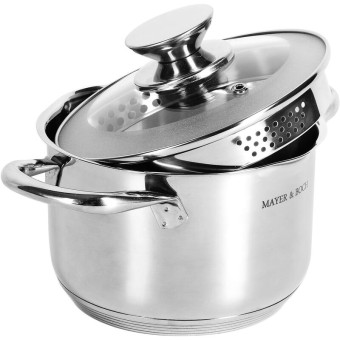 Кастрюля Mayer&Boch 4 л нержавеющая сталь с крышкой