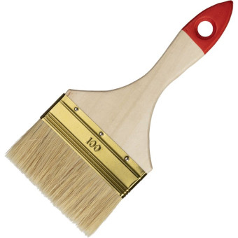 Кисть малярная плоская Зубр Универсал-Оптима из натуральной щетины 100 мм (01099-100-z01)