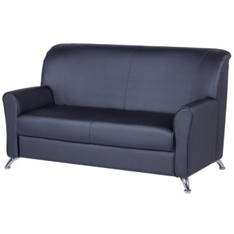 Диван двухместный Европа черный (искусственная кожа)