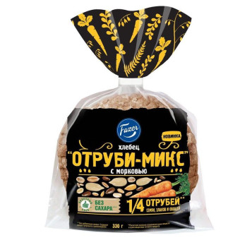 Хлебцы Fazer Отруби-Микс с морковью пшеничные 330 г