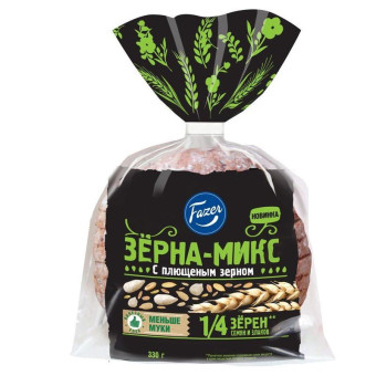Хлебцы Fazer Зерна-Микс с плющеным зерном пшеничные 330 г