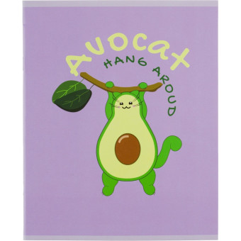 Тетрадь общая Avocat А5 48 листов в клетку на скрепке обложка фиолетовая  ВД-лак