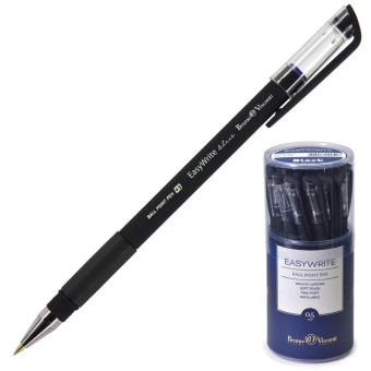 Ручка шариковая Bruno Visconti EasyWrite Black синяя (толщина линии 0.5 мм)