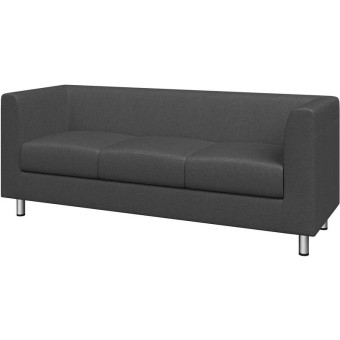 Диван трехместный Домино серый (ткань)