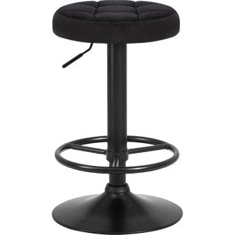 Табурет барный Dobrin Bruno black чёрный (велюр/металл)
