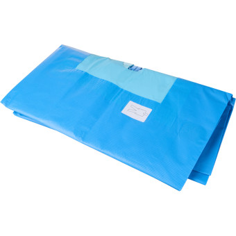 Простыня одноразовая хирургическая для артроскопии коленной стерильная  ламинированная голубая 230х320 см (10 штук в упаковке)