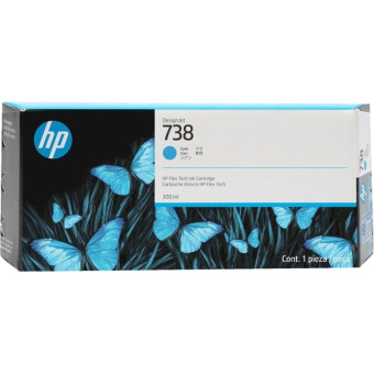 Картридж струйный HP 738XL 676M6A голубой оригинальный повышенной  емкости