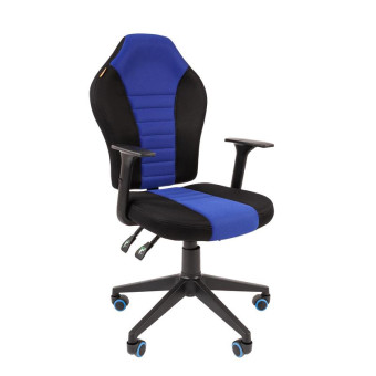 Кресло игровое Chairman Game 8 черное/синие (ткань/пластик)