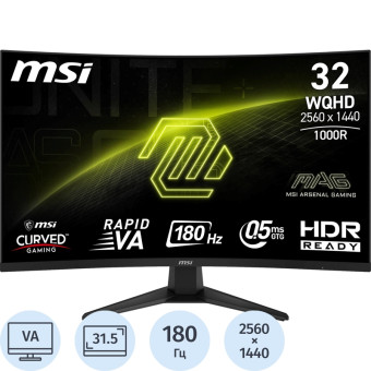 Монитор 31.5" MSI MAG 325CQF чёрный (9S6-3DC11H-085)