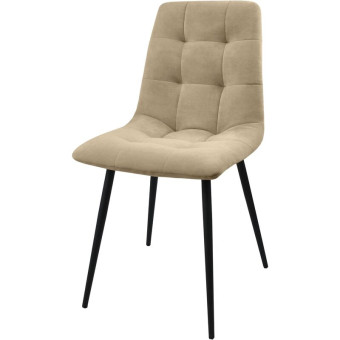 Стул обеденный Риполи Latte/чёрный муар (ткань, металл)