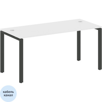 Стол прямой Metal System Style БП.СП-4 (белый/антрацит, 1600х720х750 мм)