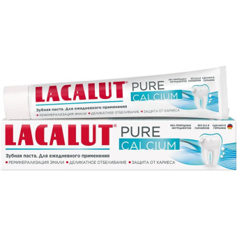 Зубная паста Lacalut Pure Calcium 75 мл Зубная паста Lacalut Pure Calcium 75 мл