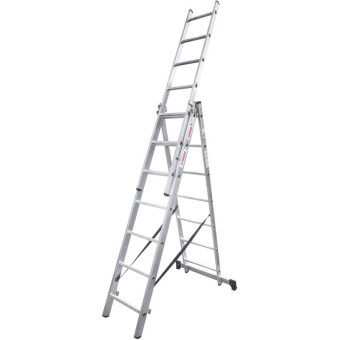 Лестница Новая Высота NV 1230 алюминиевая трёхсекционная 3х7 ступеней  (1230307)