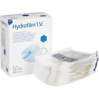 Пластырь-повязка Hydrofilm I.V. для фиксации катетеров 9х7 см (50 штук в упаковке)