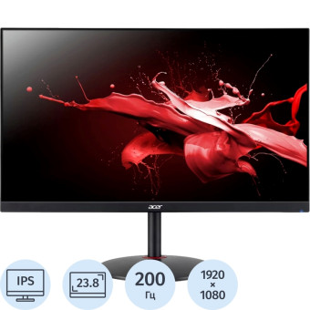 Монитор 23.8'' Acer Nitro XV240YX1bmiiprx чёрный (UM.QX0CD.101)