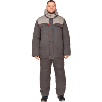 Костюм рабочий зимний мужской Фаворит-КБР серый (размер 60-62, рост 182-188)