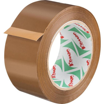 Клейкая лента упаковочная Комус 50 мм x 100 м 50 мкм коричневая