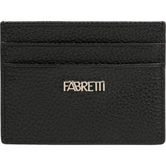 Картхолдер Fabretti натуральная кожа на 5 карт черный