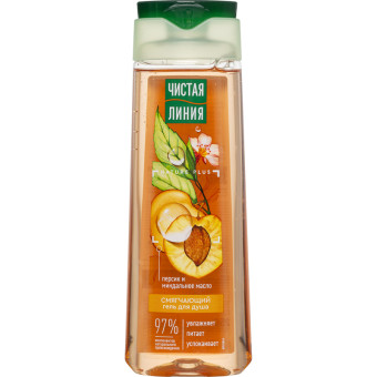 Гель для душа Чистая линия Смягчающий персик и миндальное масло 250 мл