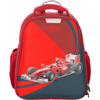 Ранец Комус Класс (№1 School) Basic Be First анатомический красный с двумя отделениями