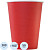 Стакан одноразовый бумажный 430/300 мл красный 50 штук в упаковке Комус