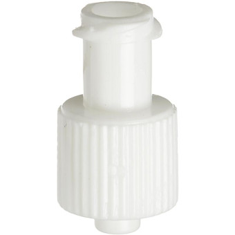 Заглушка для системы переливания Polymed разъем Луер Лок белая (300 штук в упаковке)