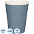Стакан одноразовый бумажный Комус Waffle Denim 300/430 мл голубой (25  штук в упаковке)
