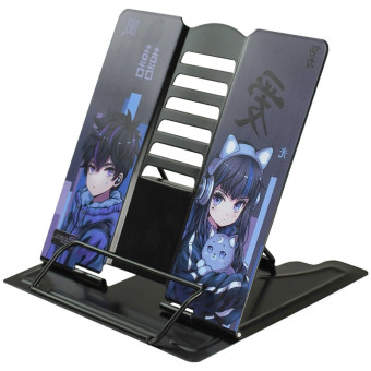 Подставка для книг Феникс+ Кибер Аниме металлическая чёрная