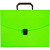 Папка-портфель пластиковая Attache Neon А4 зеленая (335x230 мм, 1 отделение)