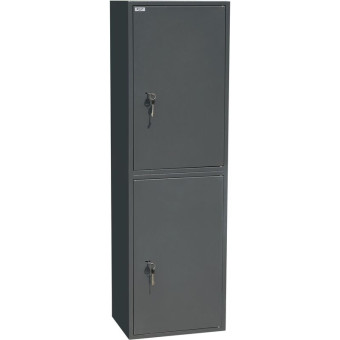 Шкаф металлический (архивный) для документов Комус Мебель TSL-127/2M  (тёмно-серый, 340х460х1272 мм)