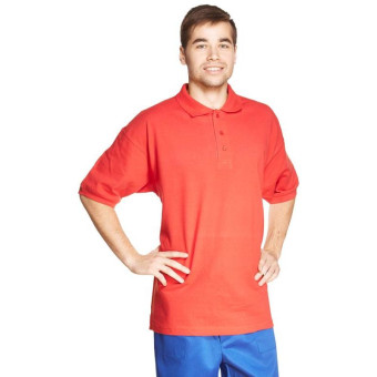 Рубашка Поло (190 г), короткий рукав, красный (M)