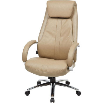 Уценка. Кресло для руководителя Easy Chair-572 TR бежевое (рециклированная кожа/металл). уц_меб