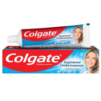 Зубная паста Colgate Бережное отбеливание с фтором и кальцием 100 мл
