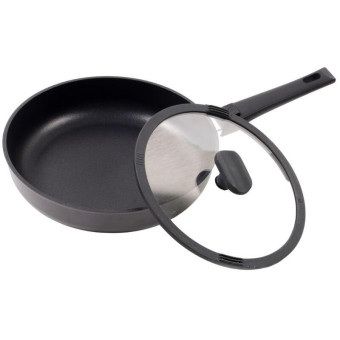 Сковорода Panairo Chief алюминий/мраморное покрытие со съемной ручкой и крышкой 28 см