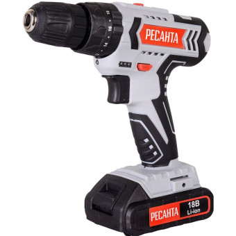 Дрель-шуруповерт ударная аккумуляторная Ресанта ДА-18-2ЛК-У 2 АКБ х Li-ion (18В, 2 Ач)+ЗУ в кейсе (75/14/6)