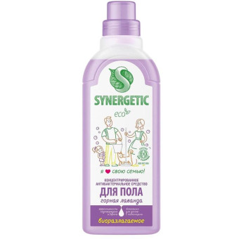 Средство для мытья пола Synergetic антибактериальное Горная лаванда 750 мл
