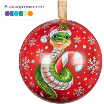 Шар новогодний Magic Time Шар Символ года c пожеланием внутри металл (диаметр 6.5 см)