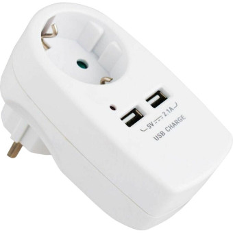 Переходник для розеток Старт С/А SA 1-ZD-2USB 10/60 с заземлением + USB